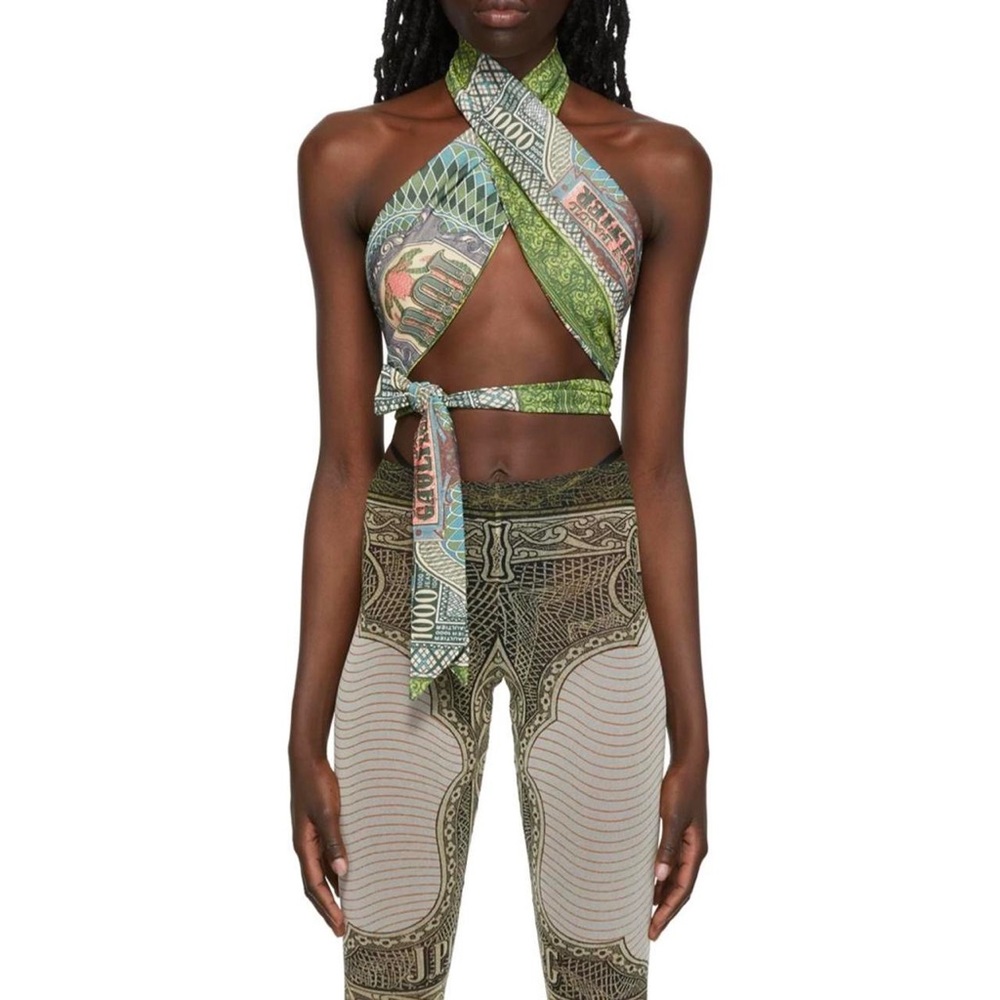 JPG green bank note tank top/cross top